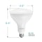 Luxrite BR40 LED Light Bulbs 14W (85W Equivalent) 1100LM 3000K Soft White Dimmable E26 Base 4-Pack LR31821-4PK - alternate 7